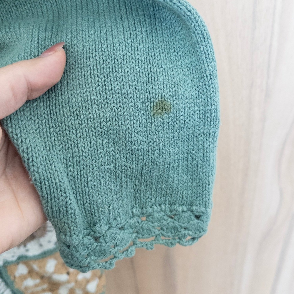 VTG Celina Yang Patchwork Granny Square Sweater S… - image 5